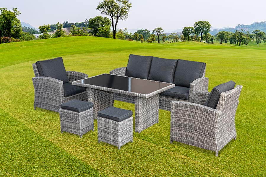 6 stk 3-seters sofa spisestuesett
